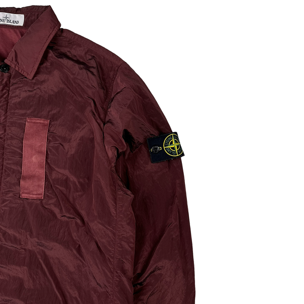 Stone Island 2017 Maroon Nylon Metal Shimmer Overshirt - Medium