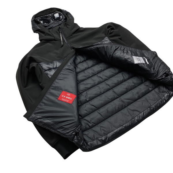 CP Company Black Hybrid Padded Soft Shell Jacket - XL