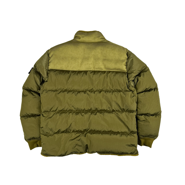 Stone Island 2021 Yellow Panama 6/3 HT Nylon Mix Fabrics Down- TC Puffer - Large