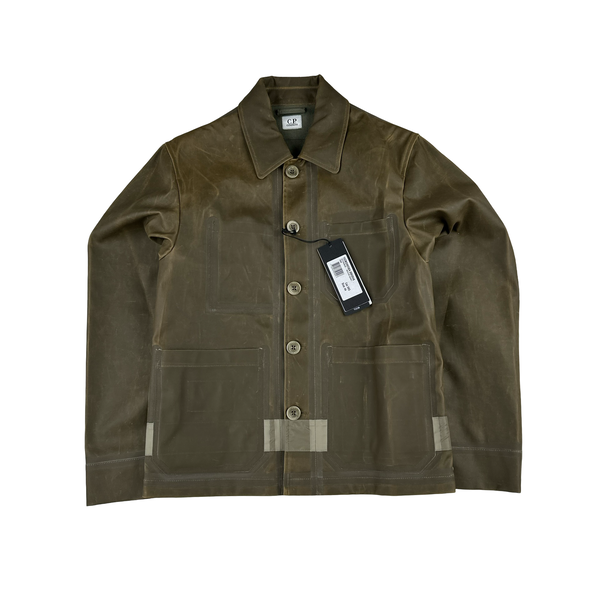 CP Company Khaki TOOB Two Spellout Collared Jacket - XS