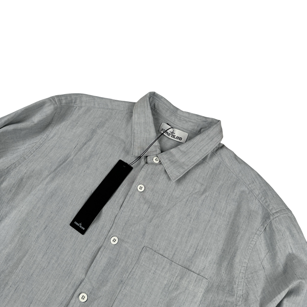 Stone Island 2016 Blue Linin Blend Stellina Buttoned Shirt - XXL