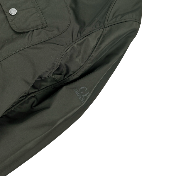 CP Company 2006 Dark Green Multi Pocket Nylon Wool Lined Goggle Jacket - XL