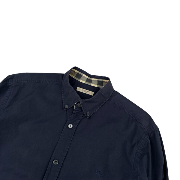 Burberry Navy Button Up Shirt - Medium
