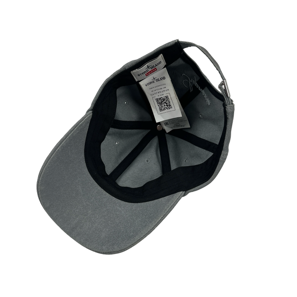 Stone Island X Supreme 2023 Reflective Denim Spellout Cap
