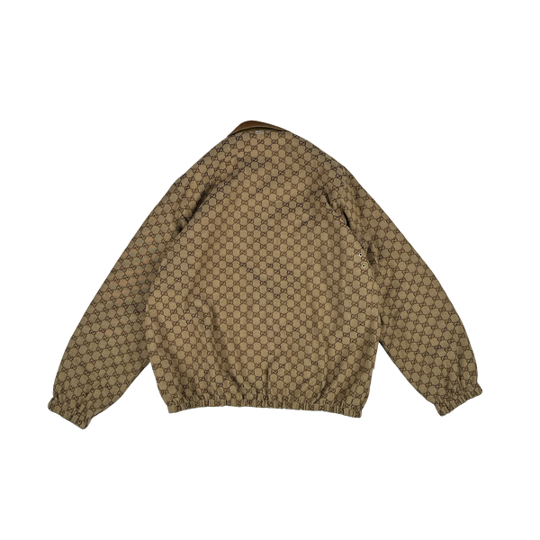 Gucci Monogram Reversible Canvas Collared Jacket - Large