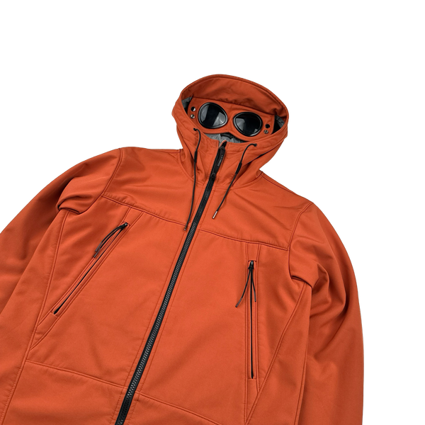 CP Company Burnt Orange Fleece Lined Soft Shell Jacket - Medium