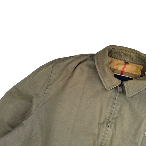 Burberry Heavyweight Khaki Nova Check Lined Bomber Jacket - XXL