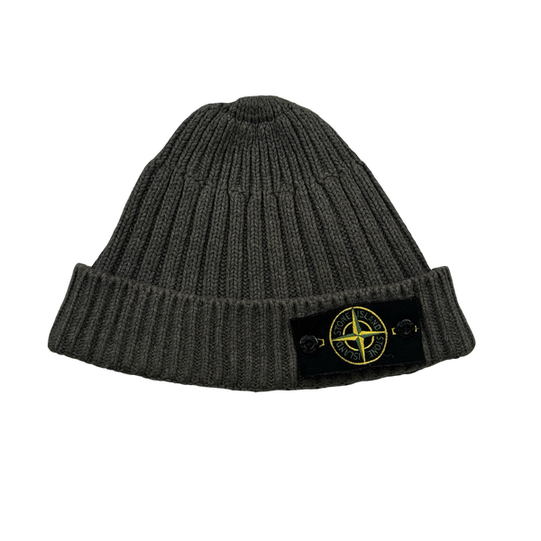 Stone Island 2011 Grey Ribbed Wool Beanie