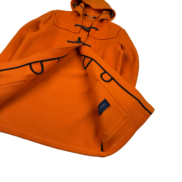 Burberry Wool Orange Duffle Coat - Small