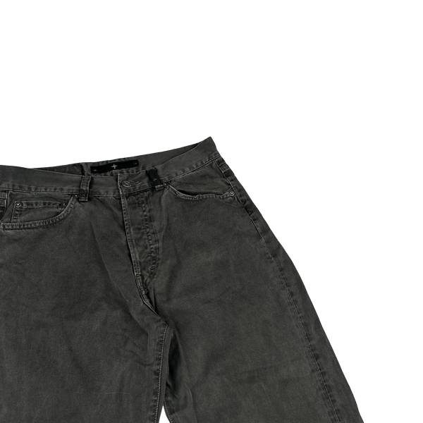 Stone Island Charcoal Grey Denims Cotton Trousers - 31"