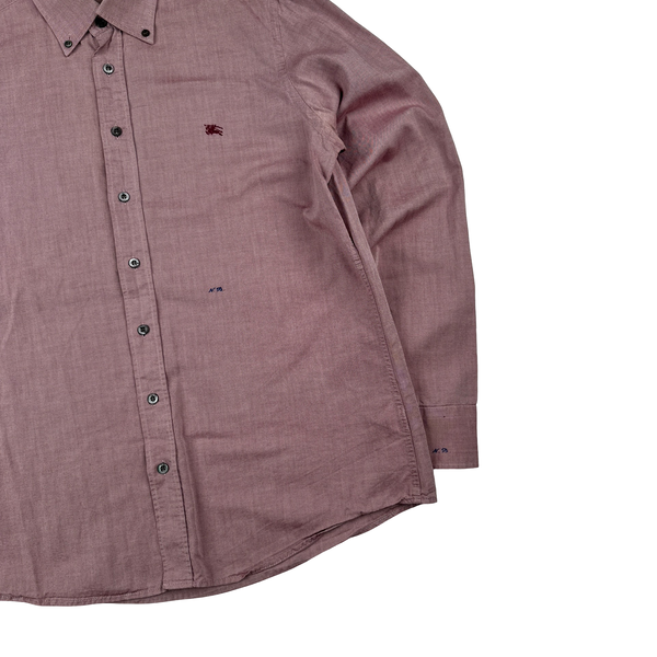 Burberry Pink Button Up Shirt - Large