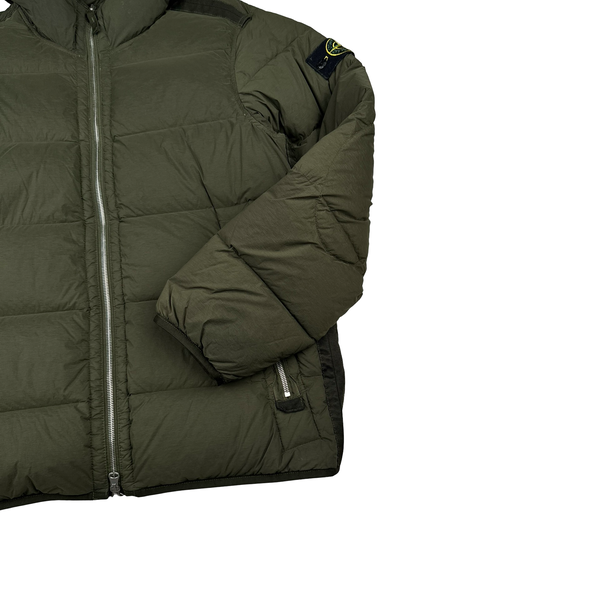 Stone Island 2023 Khaki Seamless Tunnel Nylon Down TC - Small