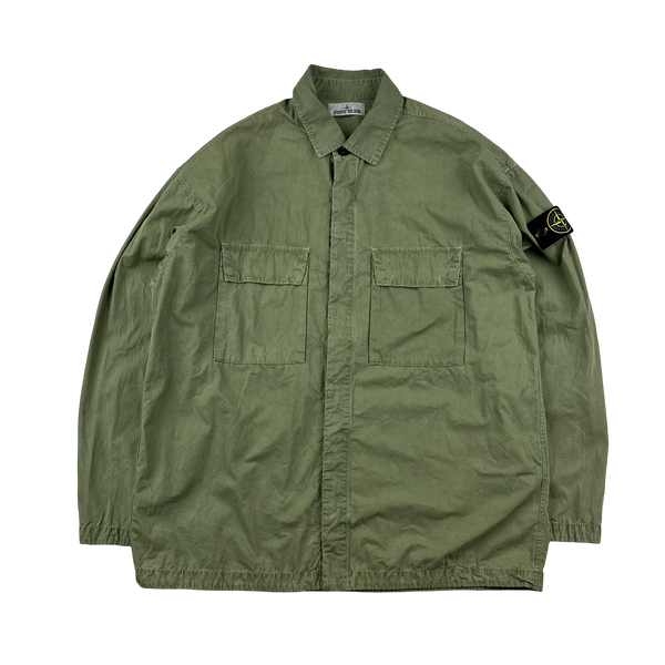 Stone Island 2023 Green Cotton Overshirt - XL
