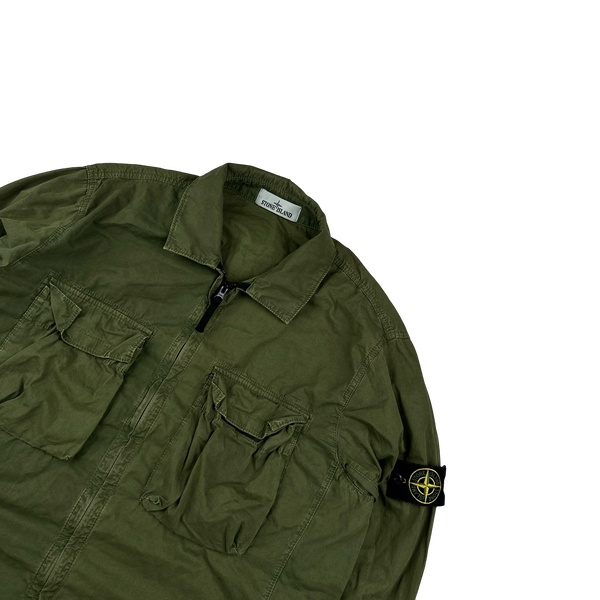 Stone Island 2022 Khaki Double Pocket Overshirt - XL