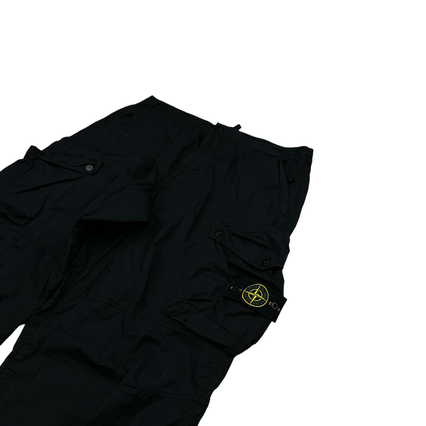 Stone Island 2019 LO Black Cotton Baggy Cargos - 36"