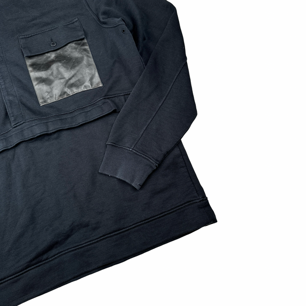 Stone Island Marina Black Cotton Multi Pocket Hoodie Jumper - 3XL