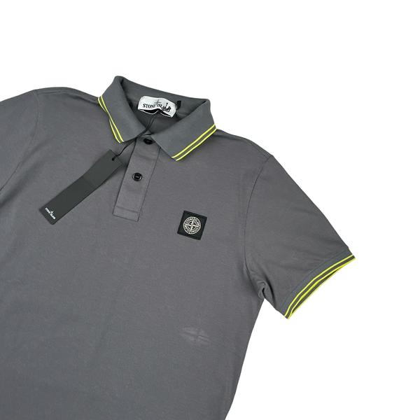 Stone Island 2024 Grey Polo Top - Medium