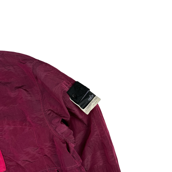 Stone Island 2020 Pink Striped Nylon Metal Jacket - XL