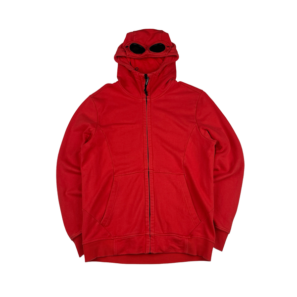 Orange Cp Company Hoodie Red Soft Shell Zip Up Mens Cp Goggle