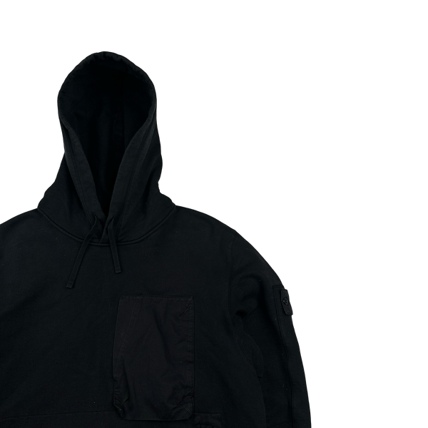 Stone Island 2018 Black Shadow Project Thick Cotton Pullover Hoodie - XL