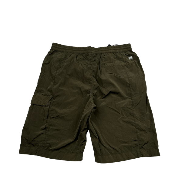 CP Company Khaki Green Chrome Lens Viewer Cargo Shorts - Medium