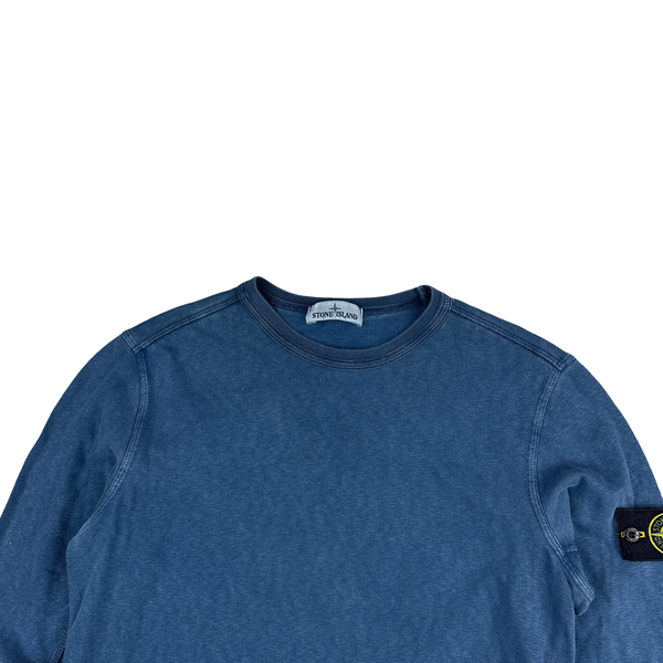 Stone Island 2017 Blue Cotton Crewneck Sweatshirt - Small