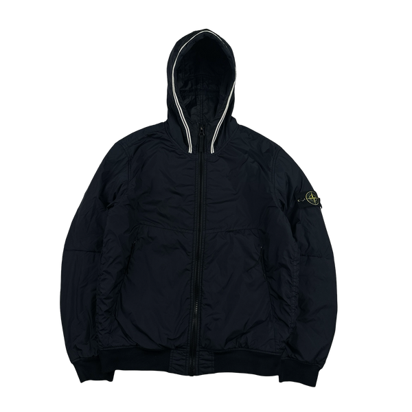 Stone Island 2020 Navy Garment Dyed Crinkle Primaloft TC Jacket - Large