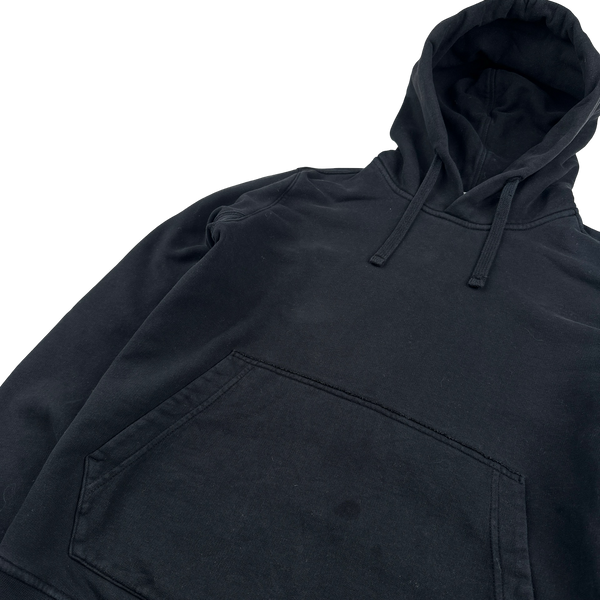 Stone Island 2019 Black Cotton Pullover Hoodie - Medium