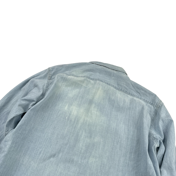 Stone Island 2013 Blue Denim Patch Buttoned Shirt - Large