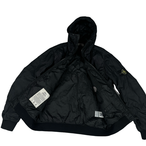 Stone Island 2019 Black Crinkle Reps NY Jacket - XL