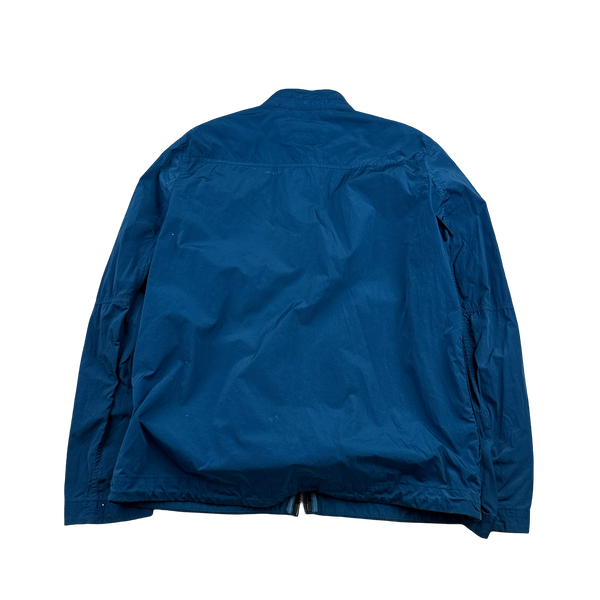 CP Company Blue Chrome Nylon Overshirt Jacket - Medium