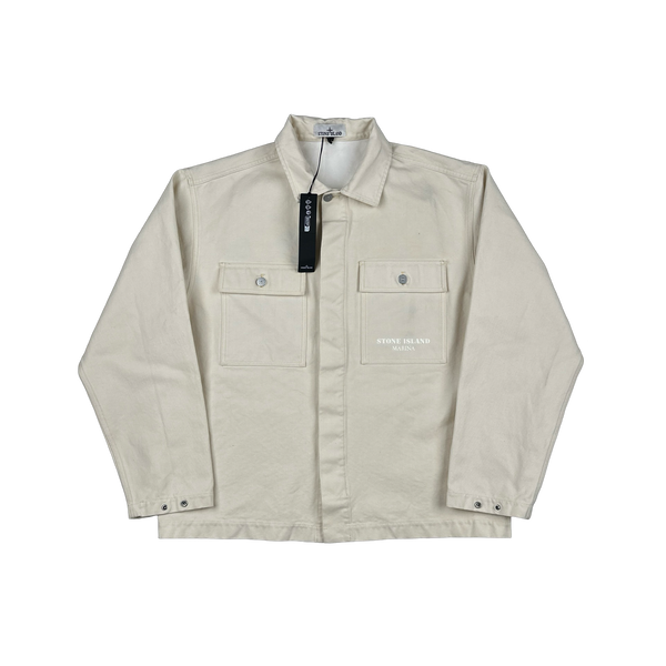 Stone Island 2023 Marina White Denim Jacket - XL