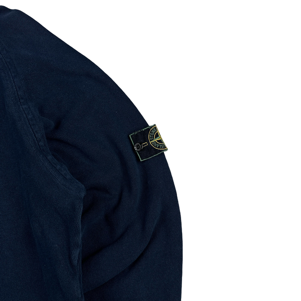 Stone Island Vintage Green Edge 1998 Navy Mock Neck Jumper - Medium