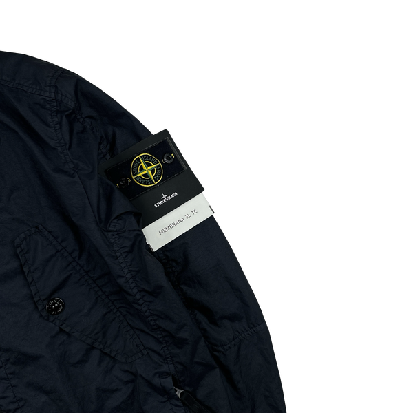 Stone Island 2018 Dark Navy Membrana 3L TC Hooded Jacket - Medium