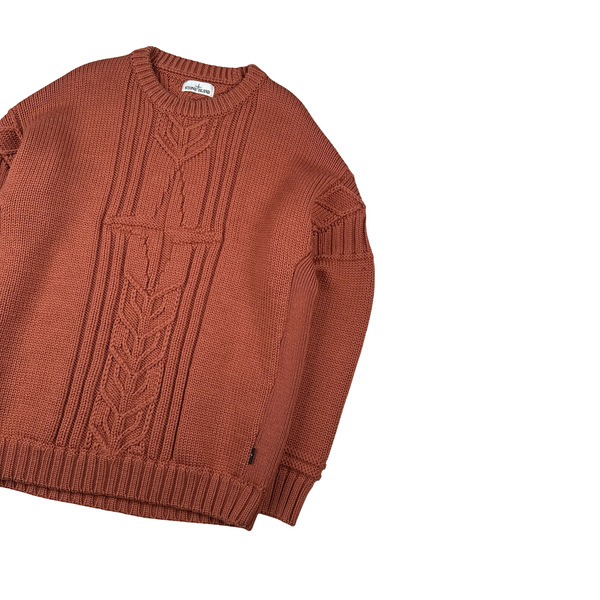 Stone Island 2020 Brick Thick Winter Embossed Knit - XXL