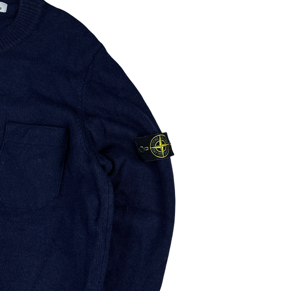 Stone Island 2017 Navy Wool Crewneck - XXL