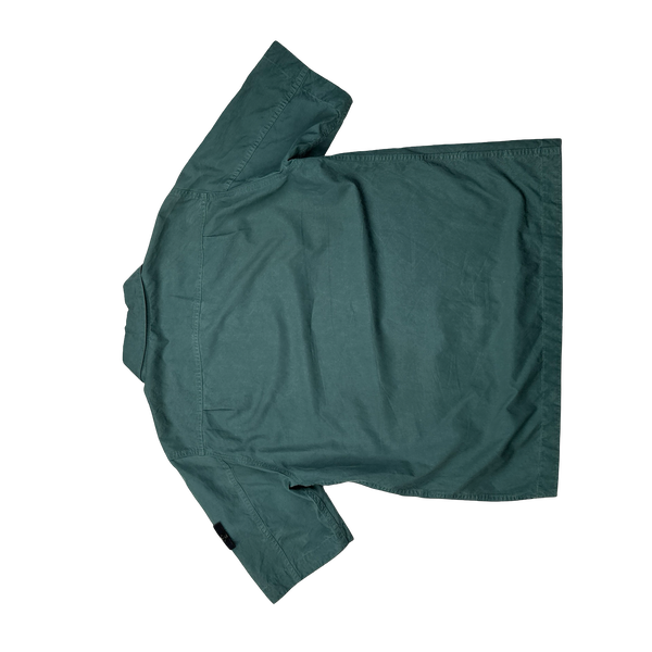 Stone Island 2023 Sea Green Cotton Cupro Short Sleeve Overshirt - Small