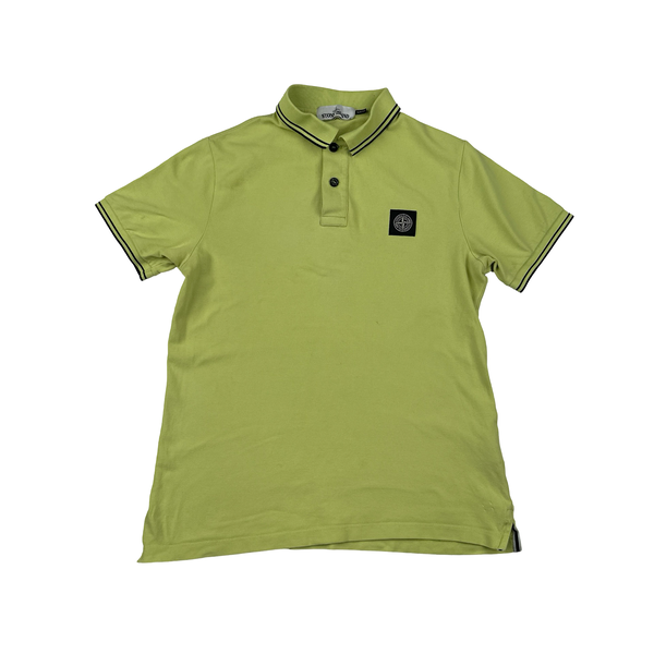 Stone Island 2019 Yellow Green Polo Shirt - Medium