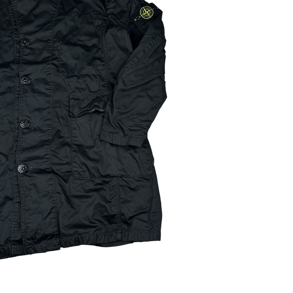 Stone Island 2014 Navy Denim Coloured Accents Collared Cotton Jacket - XXL