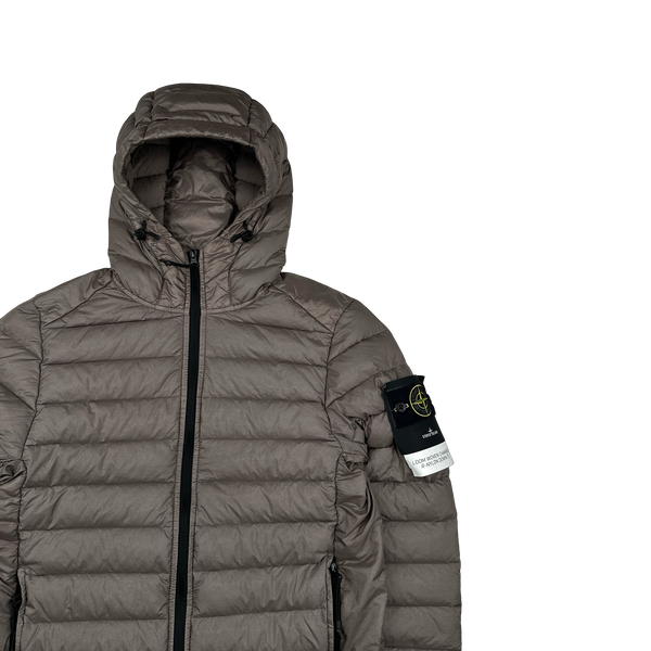 Stone Island 2024 Brown R Nylon Loom Woven Down Puffer Jacket - Small
