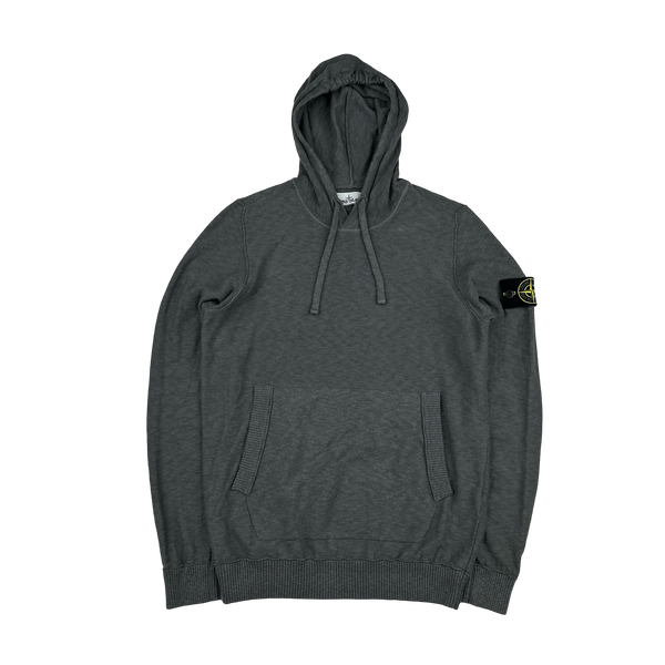 Stone Island 2020 Grey Knit Hoodie - Small