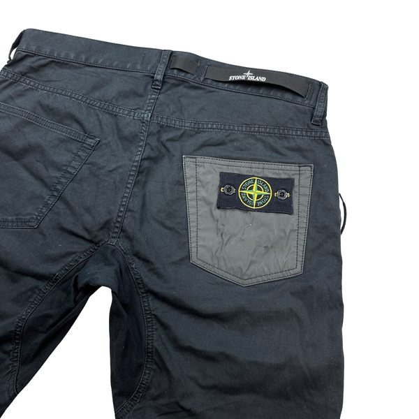 Stone Island 2015 Black Reflective Cycling Shorts - Medium
