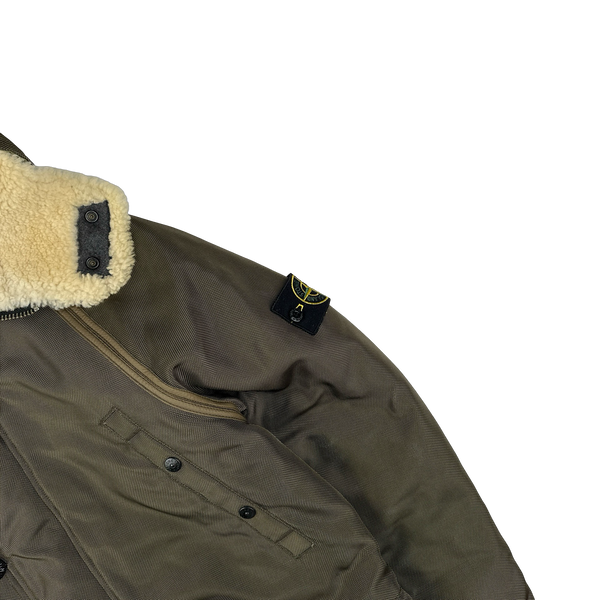 Stone Island 2010 Khaki Oxford Nylon Parka Jacket - Medium
