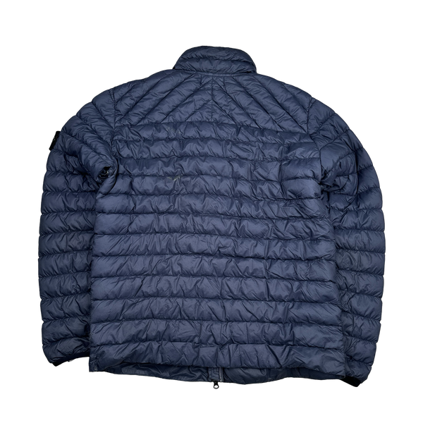 Stone Island 2016 Blue Garment Dyed Down Puffer Jacket - XL