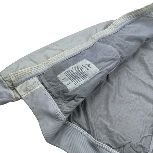 Stone Island 2018 Ice White Lamy Flock Hooded Jacket - Medium