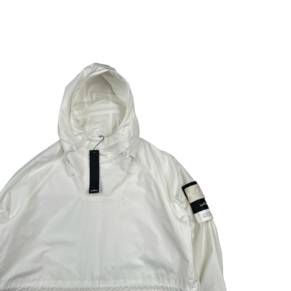 Stone Island 2022 White Ghost O-Ventile Pullover Smock Jacket - XL