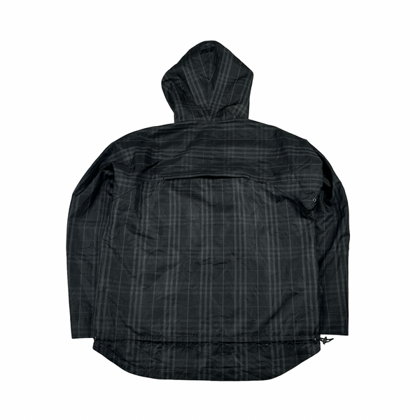 Burberry Black Nova Check Reversible Hooded Jacket - Medium