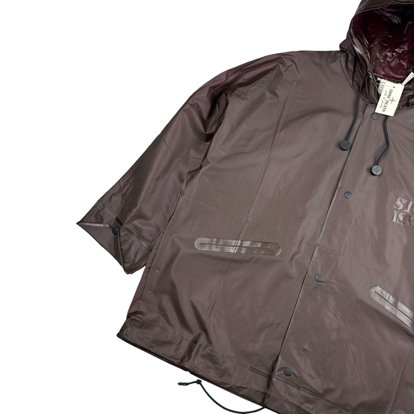 Stone Island 1980s PVC Archive Spellout Hooded Jacket - XL