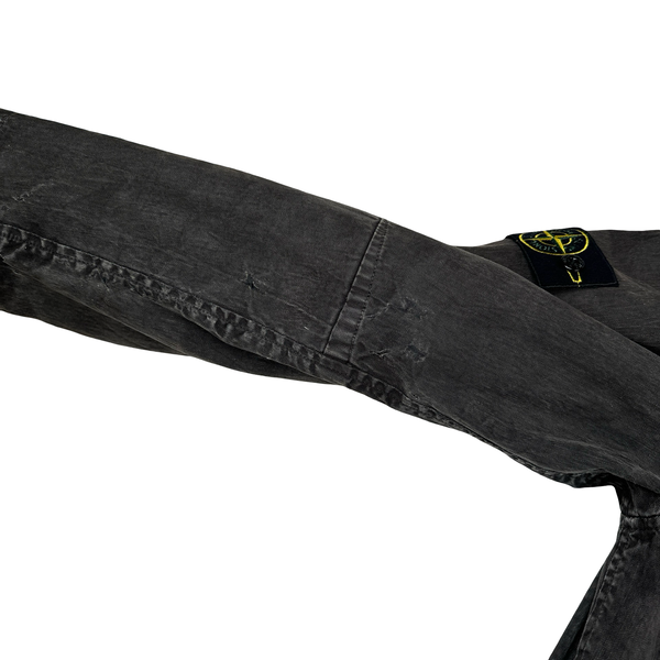 Stone Island Vintage 2003 Lino Flax Dutch Rope Dual Layer Wool Hood Parka Jacket - Medium