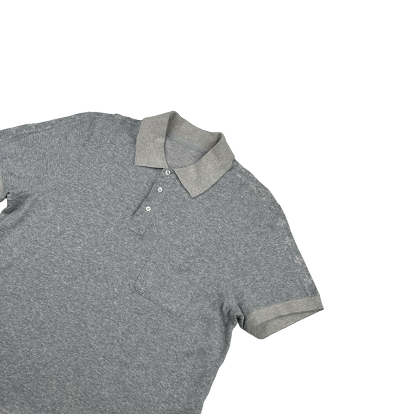 Louis Vuitton Grey Cotton Monogram Polo Shirt - Small